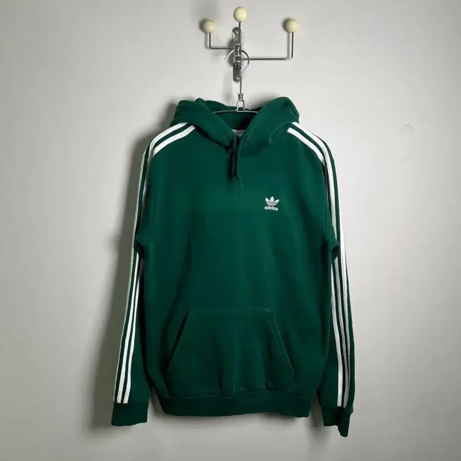 ADIDAS 아디다스 그린 기모 후드티 S