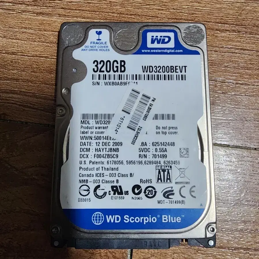 WD 노트북 하드 320g