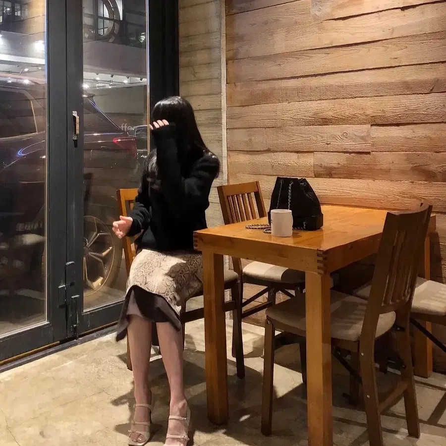 리본타이 호피스커트