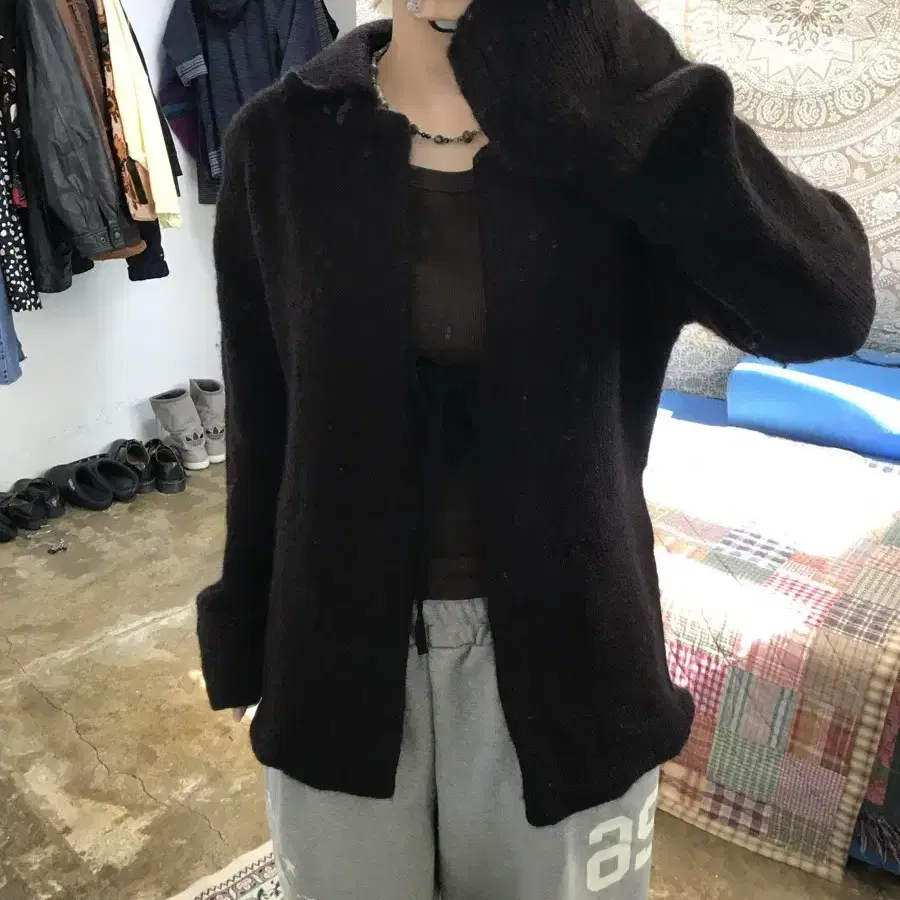 MIXTE 니트 카라 가디건 Z2177