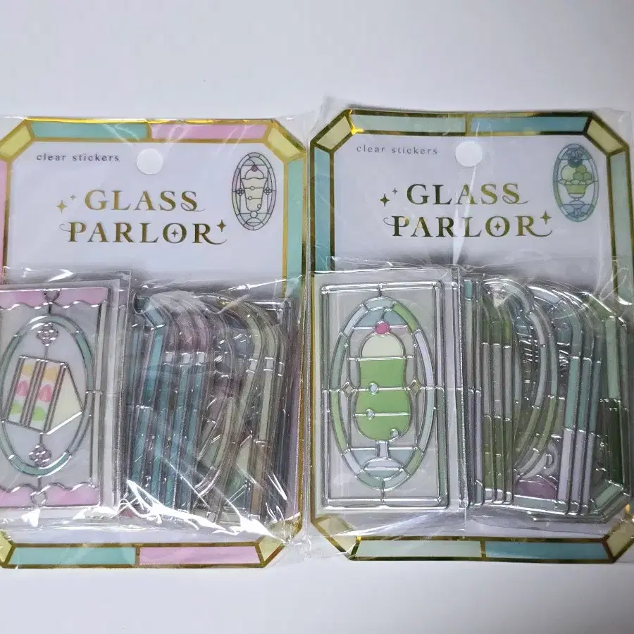 미개봉) q-lia GLASS PARLOR 스티커 1탄 큐리아 글라스파라 스테인드글라스 씰 메론소다 후르츠산도