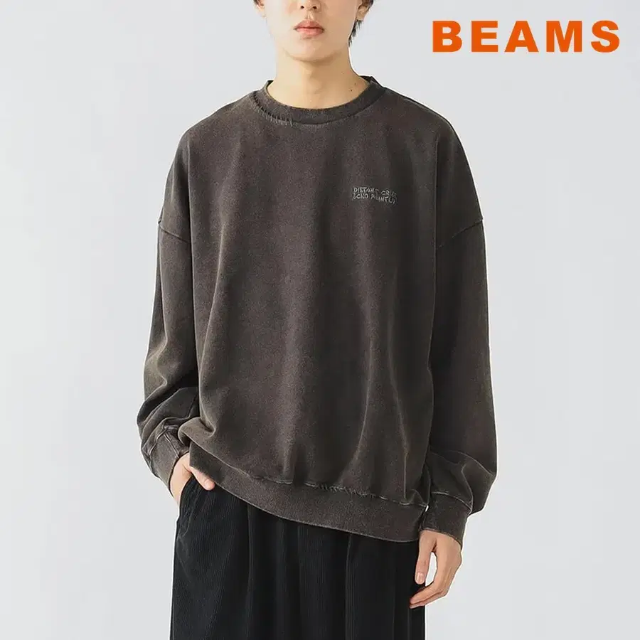 빔즈 하트 페이드 스티치 크루넥 스웨트셔츠