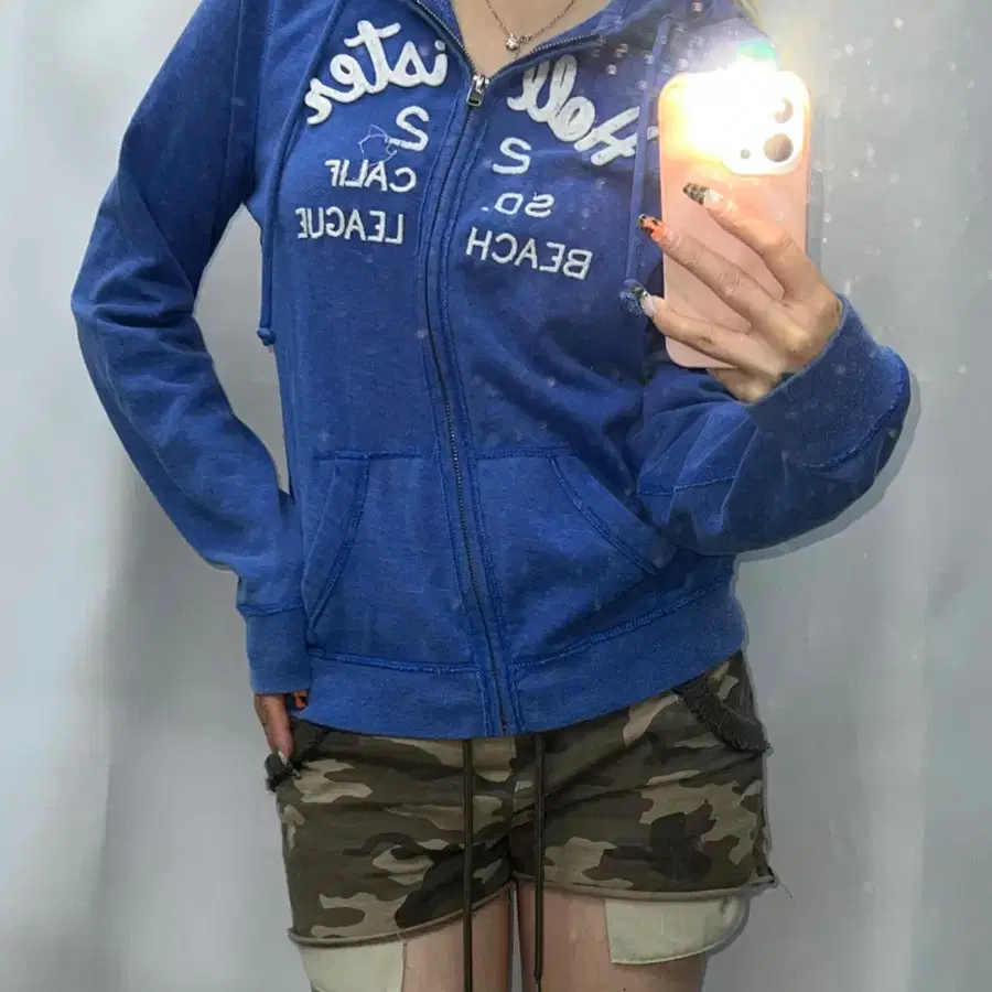 홀리스터 블루 후드집업