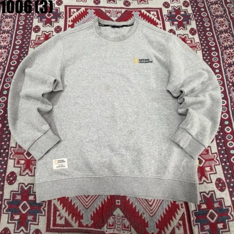 내셔널지오그래픽 맨투맨 그레이 XL 1006