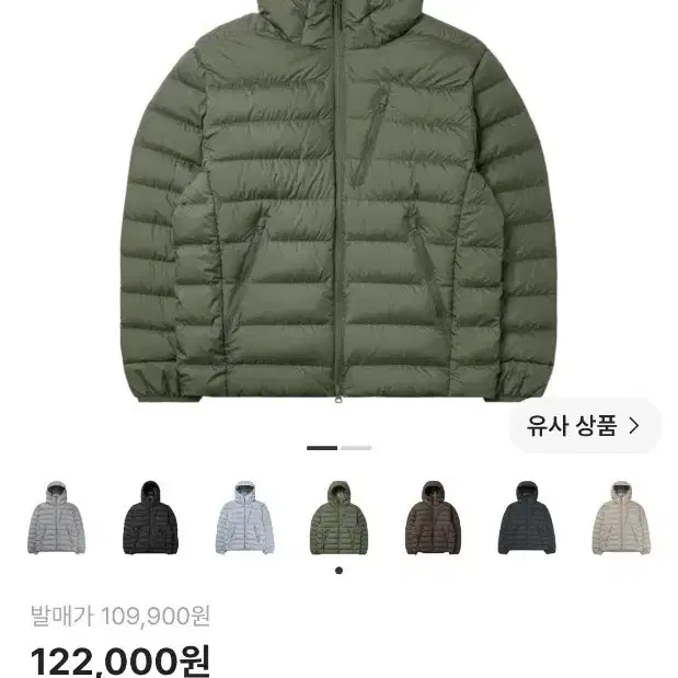 L 무신사 스탠다드 시티 레저 후드 라이트 다운 자켓 카키