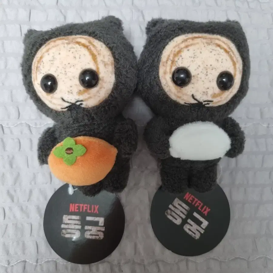 동궁 꺼먹살이 곶감&송편 10cm 키링 인형 일괄