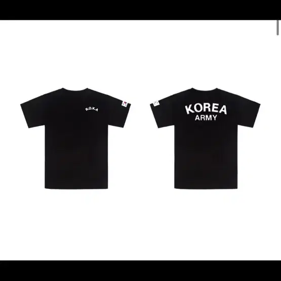 로카 코리아 아미 반팔 티셔츠 블랙 (korea army) 새상품 95