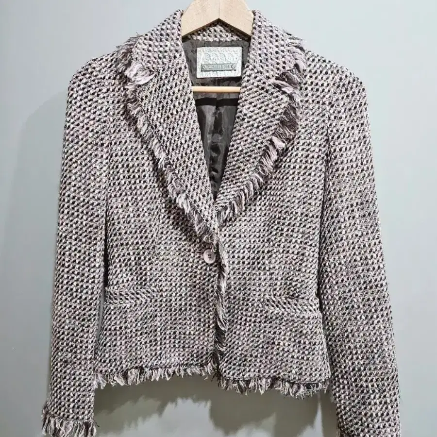 CECIL McBEE ) 핑크 트위드 자켓 s