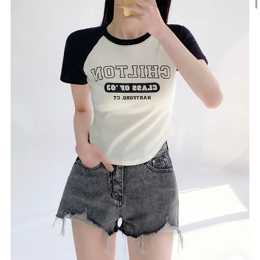 언니가간다 나그랑 크롭 반팔티