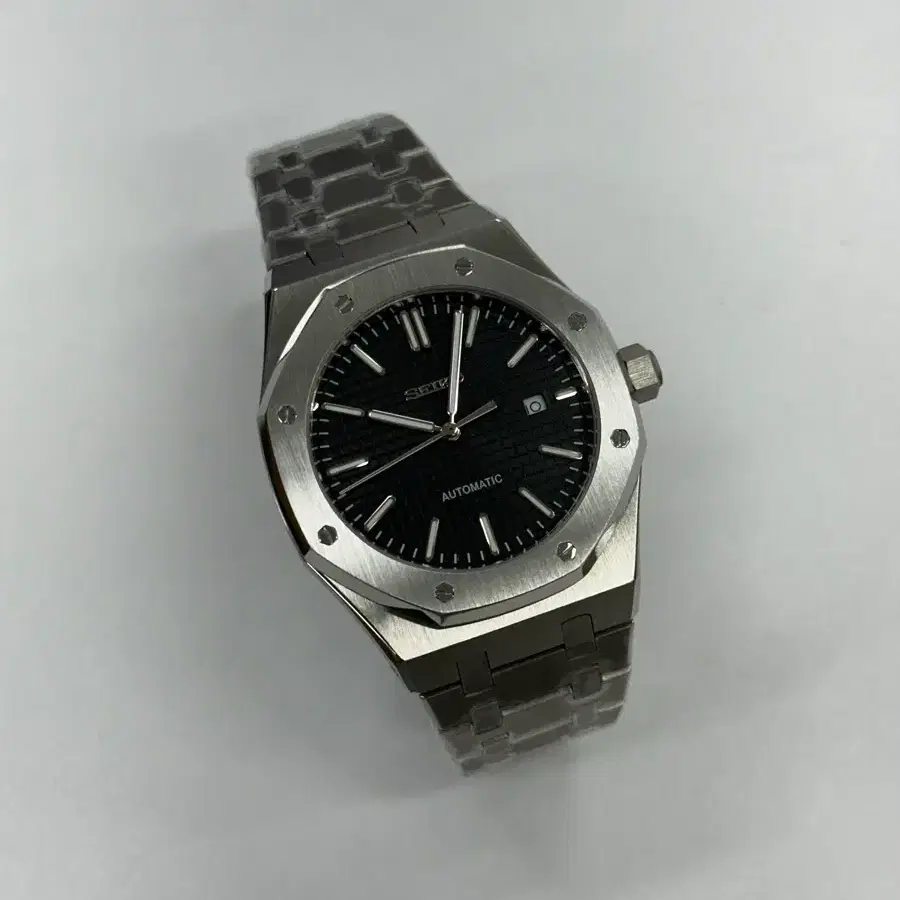 세이코 로얄오크 41mm 블랙 mod 오토매틱 시계
