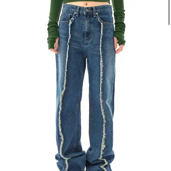 OOT OOTJ 데미지 부츠컷 청바지 S