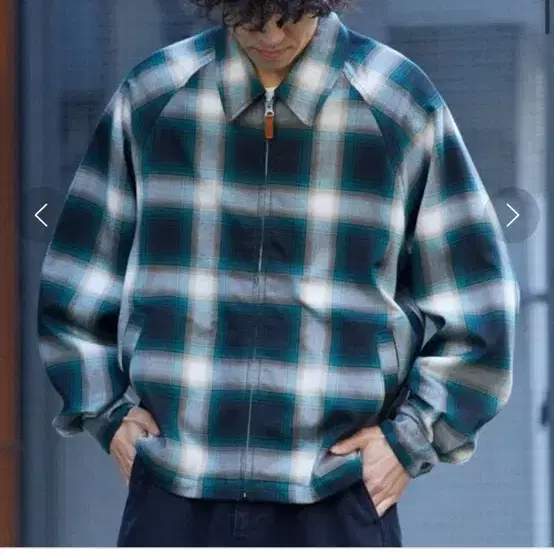 프릭스스토어 그린 체크 블루종
