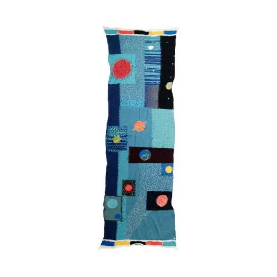 캐피탈 풀리 웨이븐 울 스페이스 게이브 머플러 블루