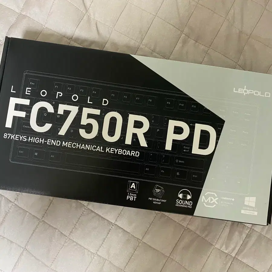 레오폴드 FC750R PD 키보드 그라파이트 화이트 영문 (저소음적축)