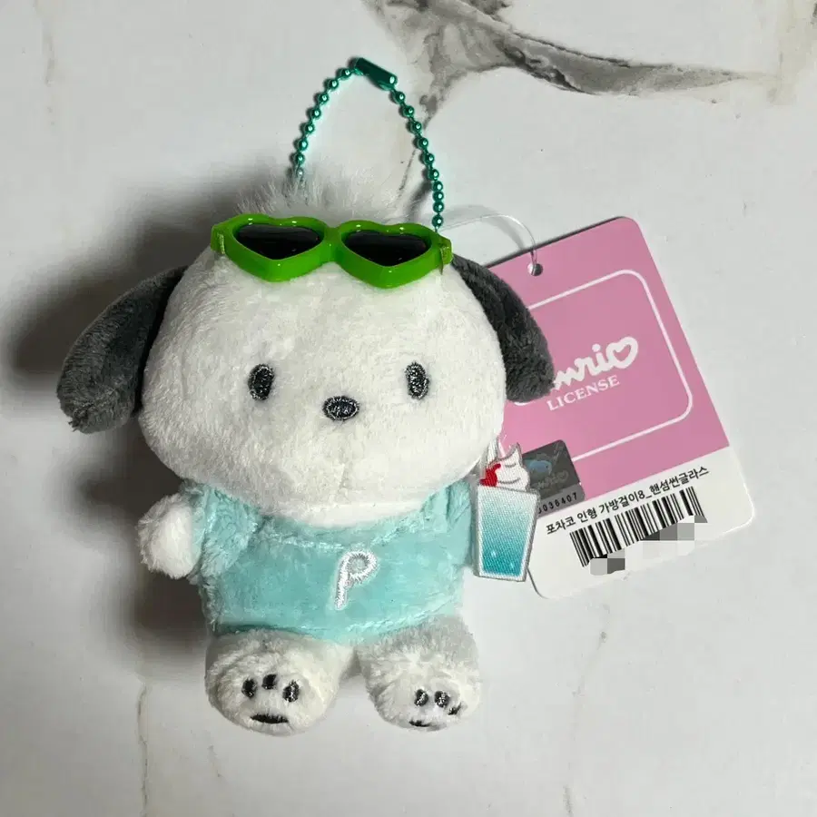 산리오 핸섬썬글라스 포차코 인형 키링