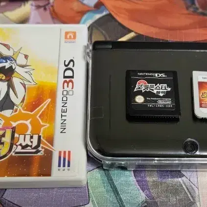 닌텐도 3DS xl 포켓몬스터 썬, 블랙, 도팡일당의 습격 게임팩 3종 세트