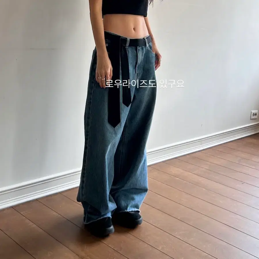 악토브헤 low-rise jean mid blue 1사이즈