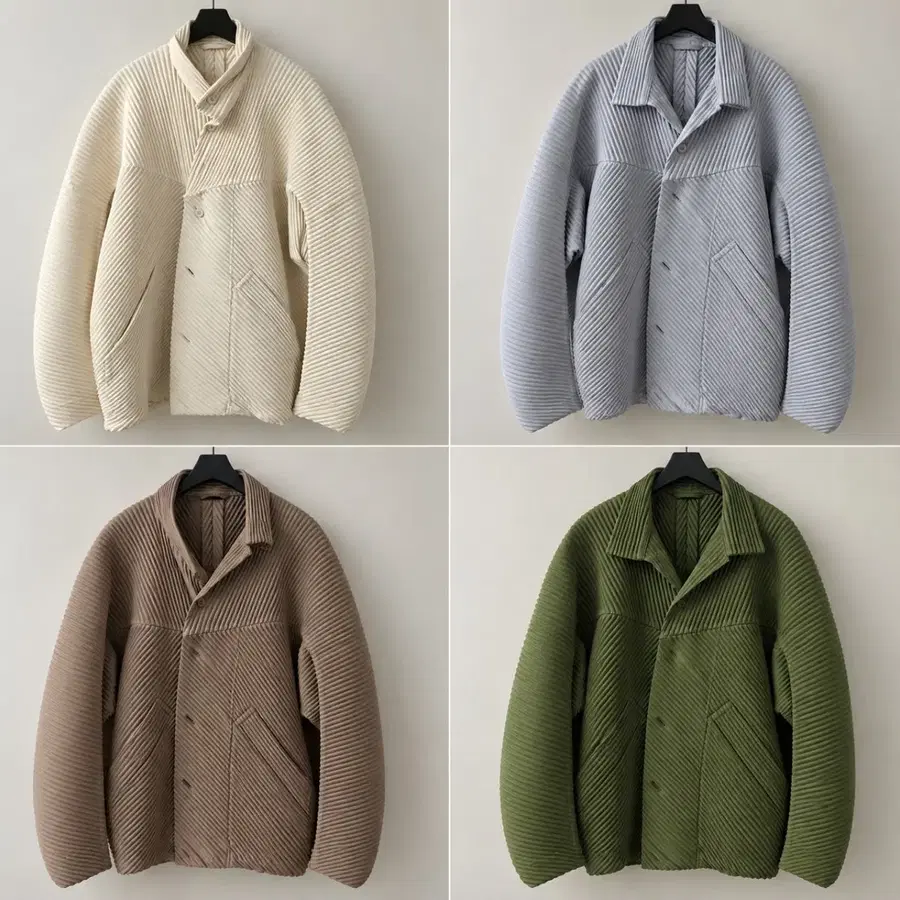 [4] 옴므플리세 오버사이즈 하이넥 블루종 4color 일괄판매