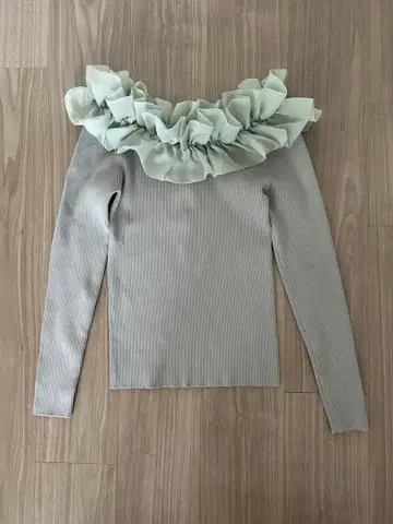 Rirandture 오프숄더 프릴 니트
