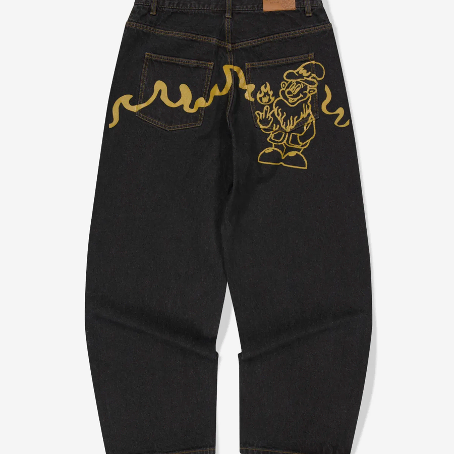 DWARF DENIM PANTS BLACK