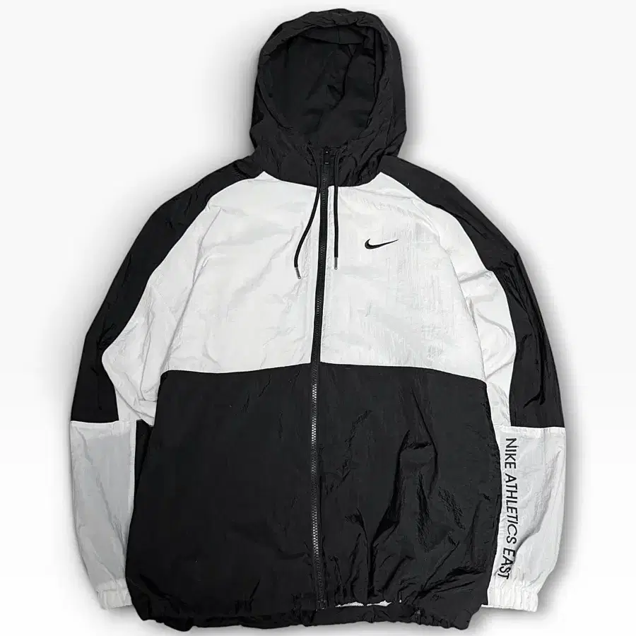 Nike NSW 우븐 후드 자켓 블랙 화이트