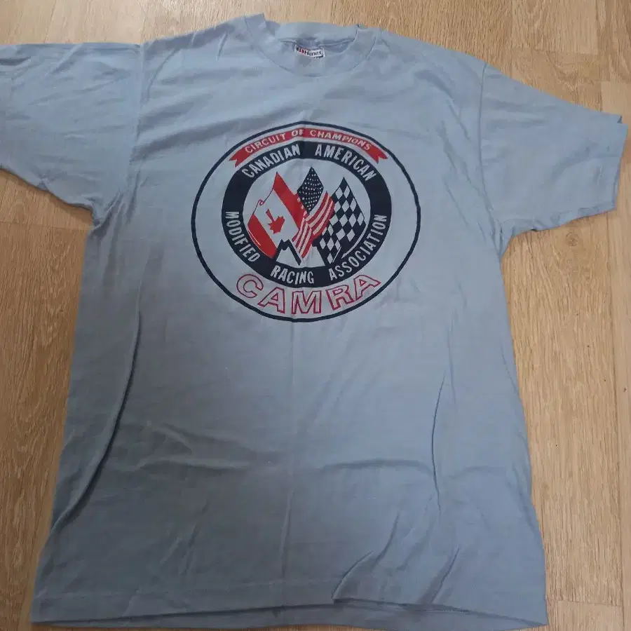 빈티지 Hanes made in USA 레이싱 반팔티