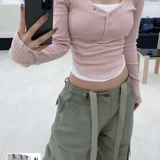 플리즈노팔로우 버니탑 핑크