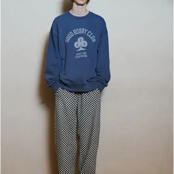 굿하비클럽 체커보드 밴딩팬츠