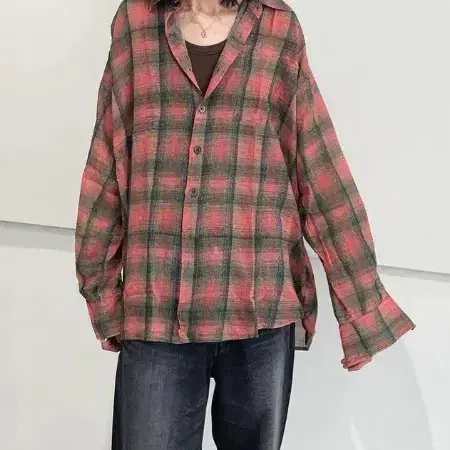 아워레가시 버로우드 럼버 체크 셔츠 50