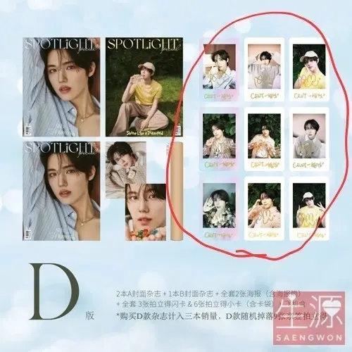 Cravity Sungmin spotlight China magazine D version pre-order benefit signature photocard set