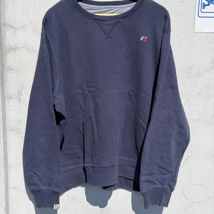 [2XL] 러셀 애슬레틱 미니로고 V가젯 스웻셔츠 네이비 빈티지
