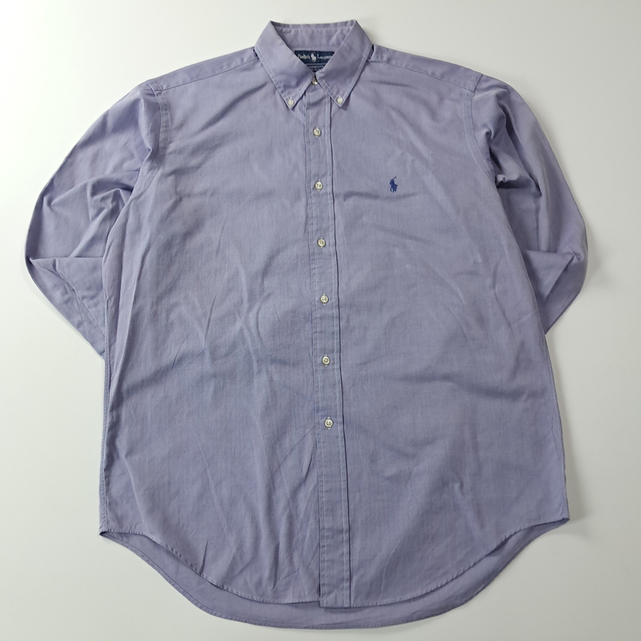 CC661 XL 폴로 90s 홍콩판 블루 마이크로헤링본 스트라이프 셔츠 남방