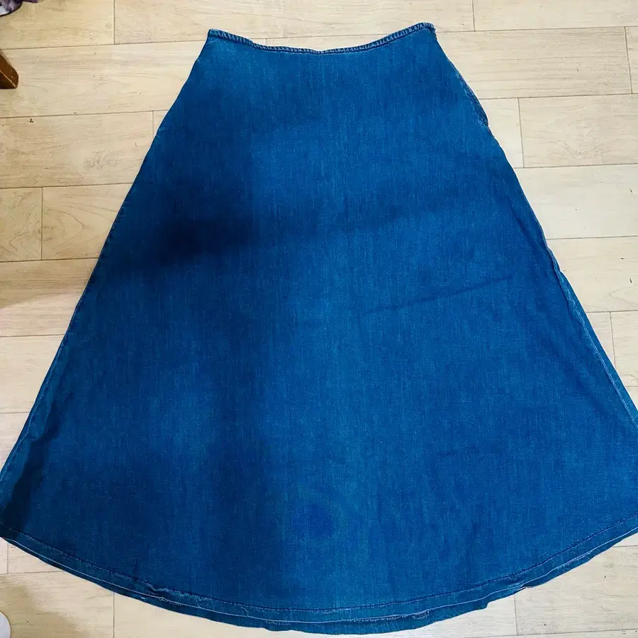 청 데님 롱 스커트 L 사이즈
