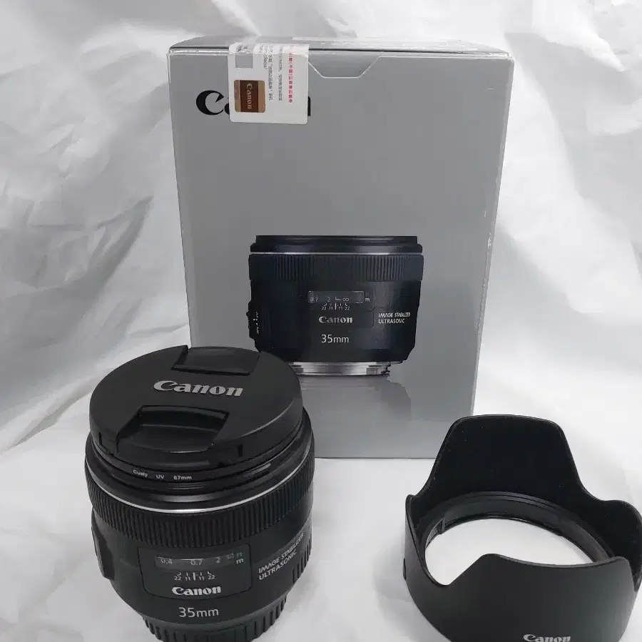 (작례O)캐논 EF 35mm F2 IS USM(사무방) 렌즈 풀박스 구성 팝니다.