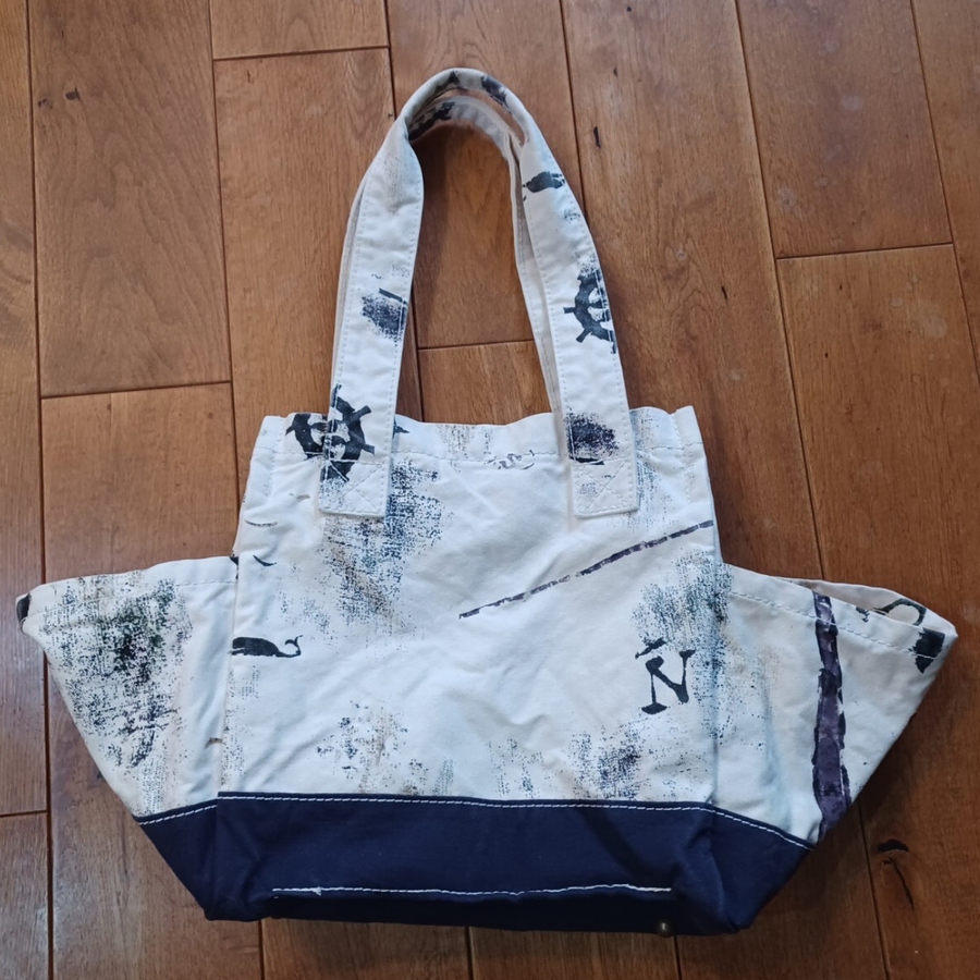 KAPITAL 캐피탈 6호 범포 해양 프린트 스탠다드 TOTE(대)