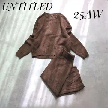 25AW 언타이틀 울 캐시미어 라메 니트 셋업 톨 사이즈