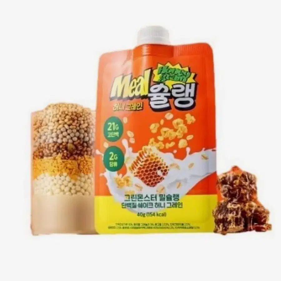 그린몬스터 밀슐랭 단백질 쉐이크 허니 그레인 3개, 콘크림 브뤨레3개