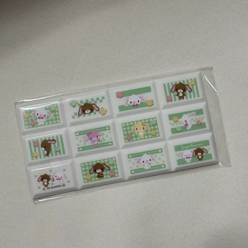 （シュガーバーニーズ）バンダイ サンリオキャラクターズチョコレートシェイプシールステッカー_シュガーバーニーズ