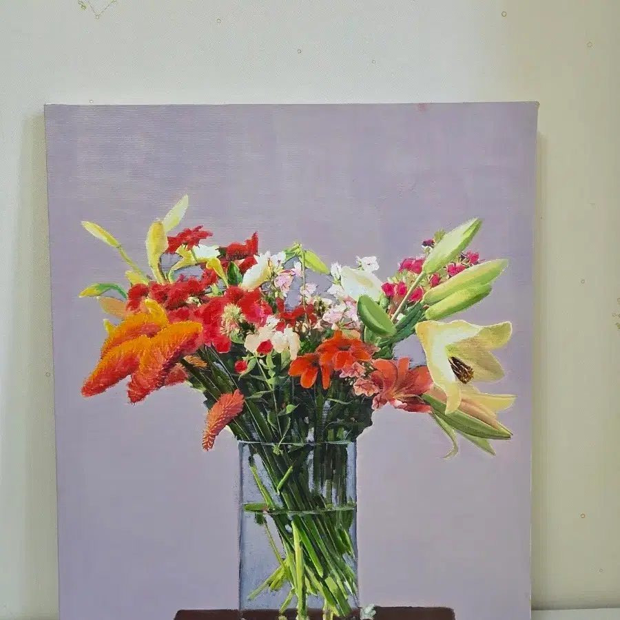 새상품 박광출 화가 유화 꽃 그림