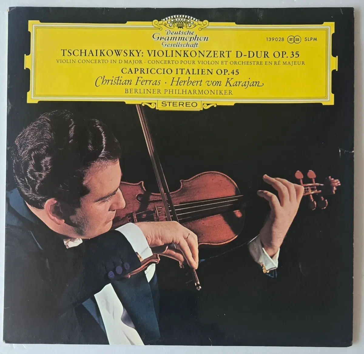 Christian Ferras. Karajan - Tchaikovsky Violin Concerto LP (DG German Small Tulip)