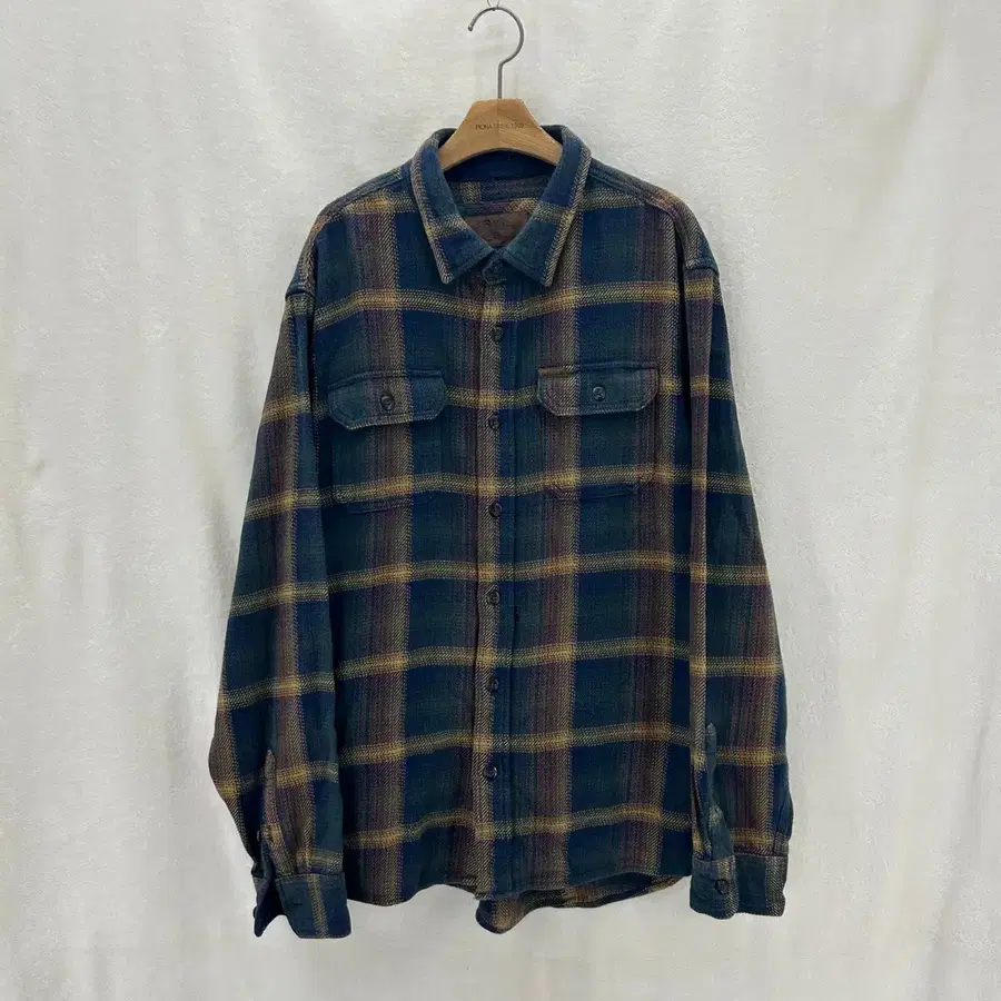 [ORVIS] 90s 오비스 포켓 빈티지 체크 플란넬 셔츠
