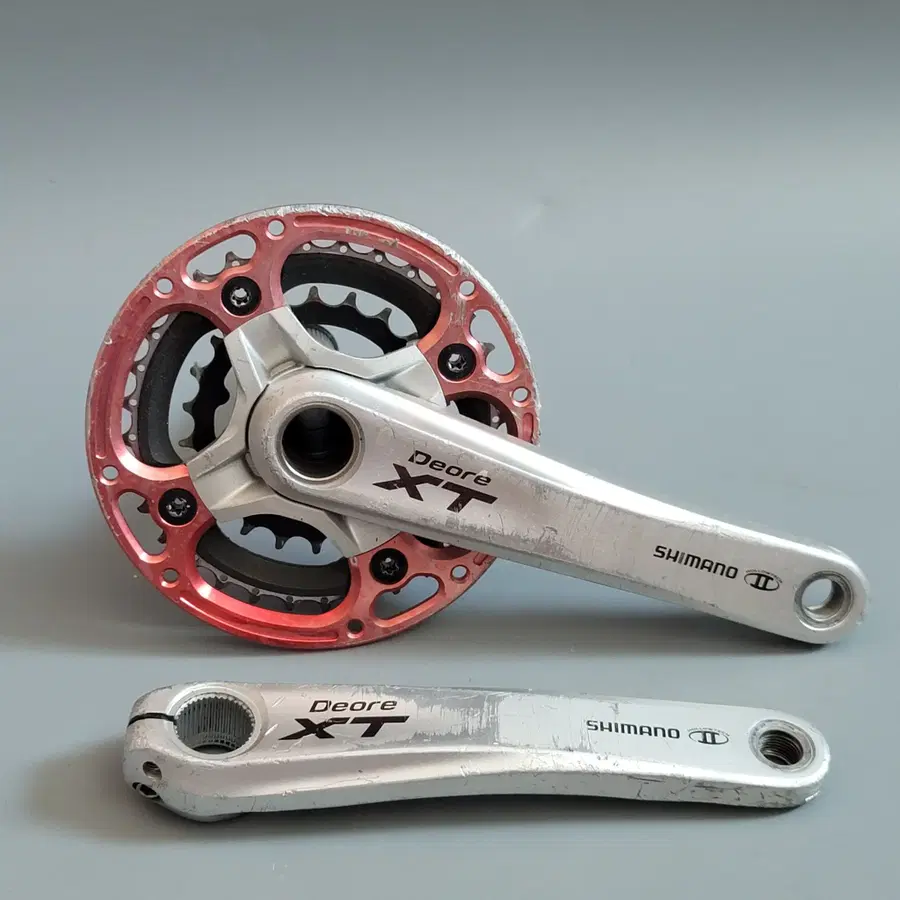 MTB 시마노 XT FC-M770 2단 크랭크+체인가이드 (2)