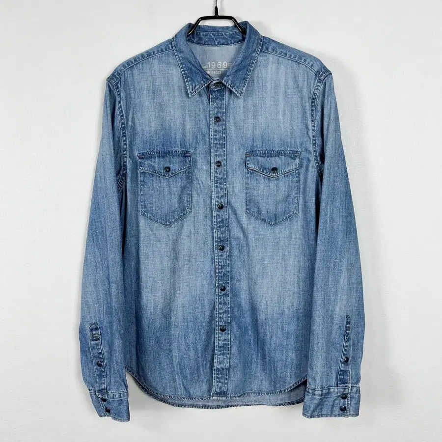 GAP 갭 데님 스냅 셔츠 남방 남L 100 라덴 빈티지