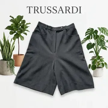 TRUSSARDI 트루사르디 하이웨스트 와이드 하프 팬츠 큐롯