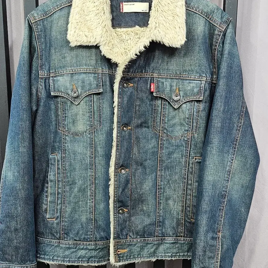 [made in korea]00s 리바이스 오리지널 배트윙 쉐르파 데님 자켓 L