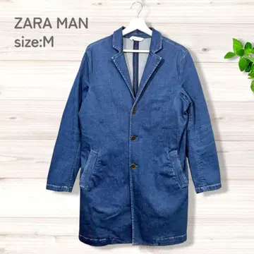 ZARA MAN 자라맨 데님 체스터 코트 스트레치 블루 M 사이즈