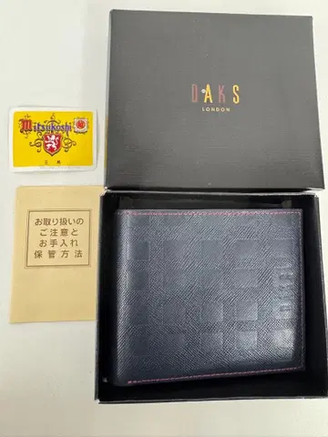 새상품급 DAKS 닥스 접이식 지갑 소가죽 일본제 박스 포함