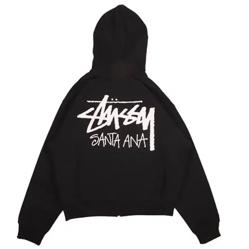 [새상품] 스투시 (Stussy) 스톡 산타아나 로고 후드 블랙 XXL