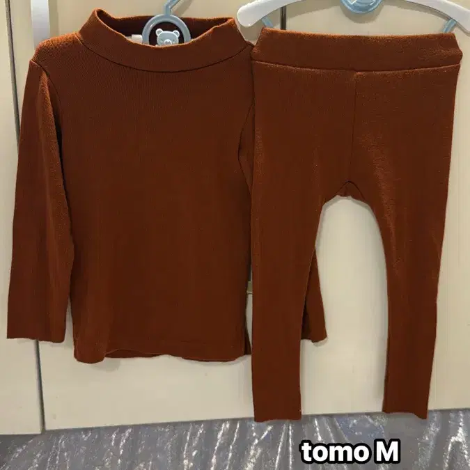 아기옷)아동복 세트 브라운 M 90~100