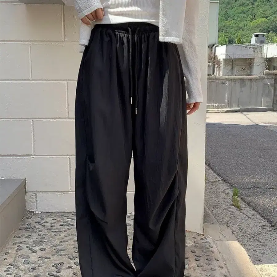 니어웨어 투웨이 트레이닝 밴딩 팬츠(블랙)